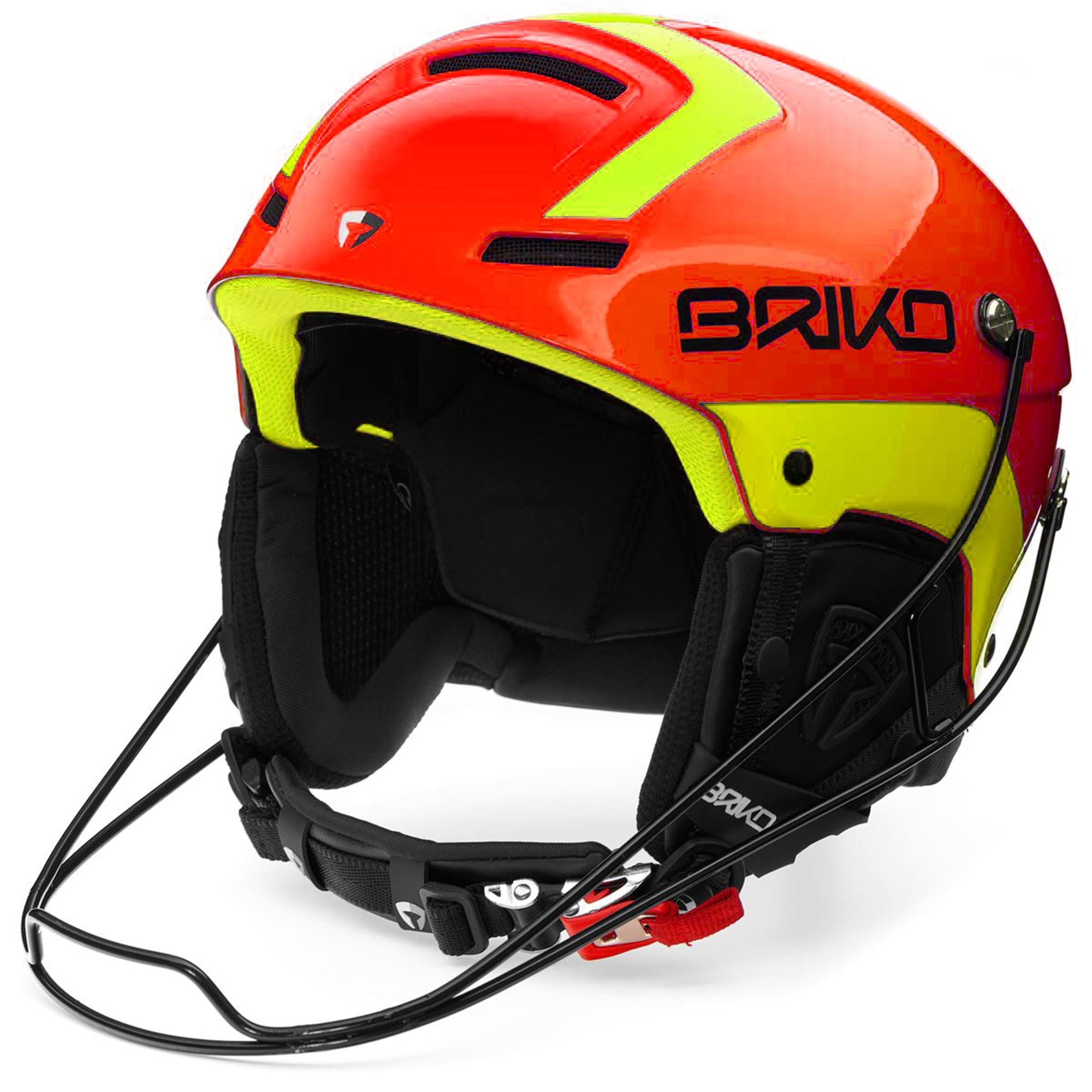 Casque de Ski Racing Briko Slalom EPP Shiny Orange / Black