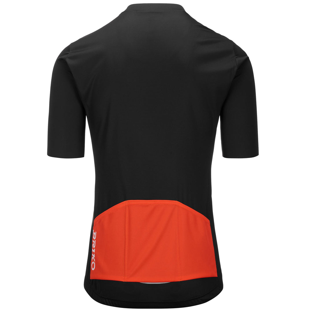 Active Jerseys Man MAZE STRIPE JERSEY Shirt BLACK - ORANGE FLAME - YELLOW VIBRANT Dressed Side (jpg Rgb)		