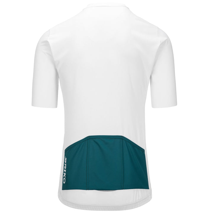 Active Jerseys Man MAZE STRIPE JERSEY Shirt WHITE - GREEN SMERALDO - GREEN JADE Dressed Side (jpg Rgb)		