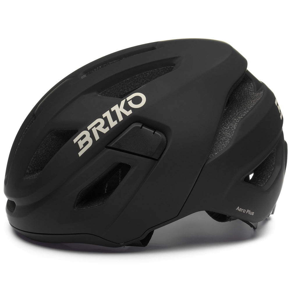 Helmets Unisex AERO PLUS Helmet MATT BLACK - SOFT AMBER Dressed Front (jpg Rgb)	