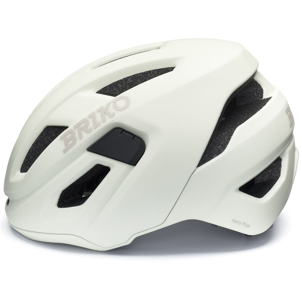 Helmets Unisex AERO PLUS Helmet MATT WHITE SAHARA - ZORBA GRAY Dressed Front (jpg Rgb)	