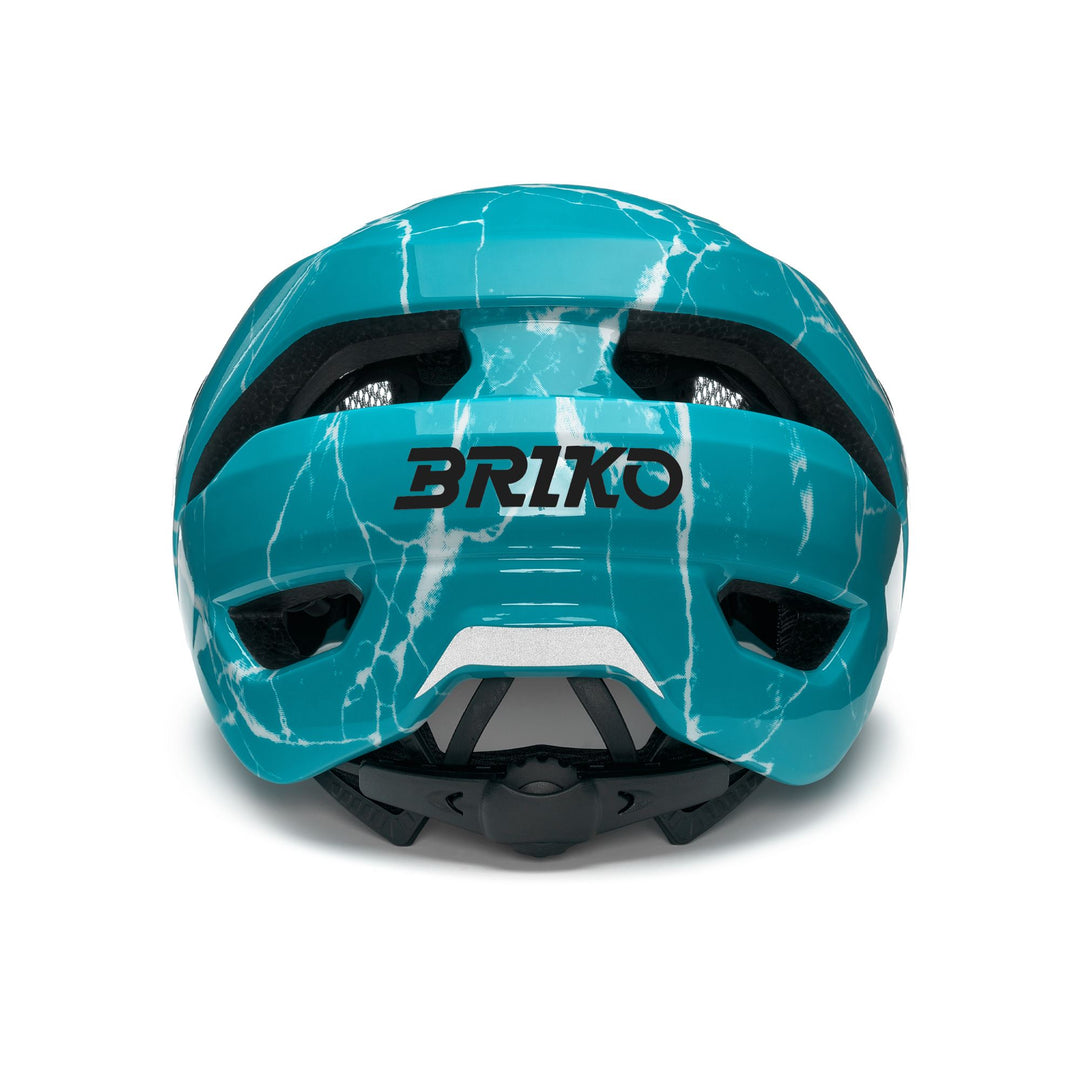 Helmets Unisex AERO PLUS BARDIANI Helmet SHINY BONDI BLUE - BLACK Dressed Back (jpg Rgb)		