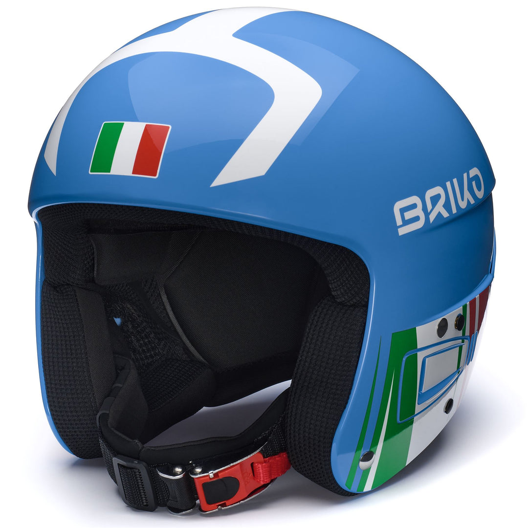 Helmets Unisex VULCANO FIS 6.8 JR - ITALIA Helmet SHINY SCIENCE BLUE - WHITE | briko Photo (jpg Rgb)			