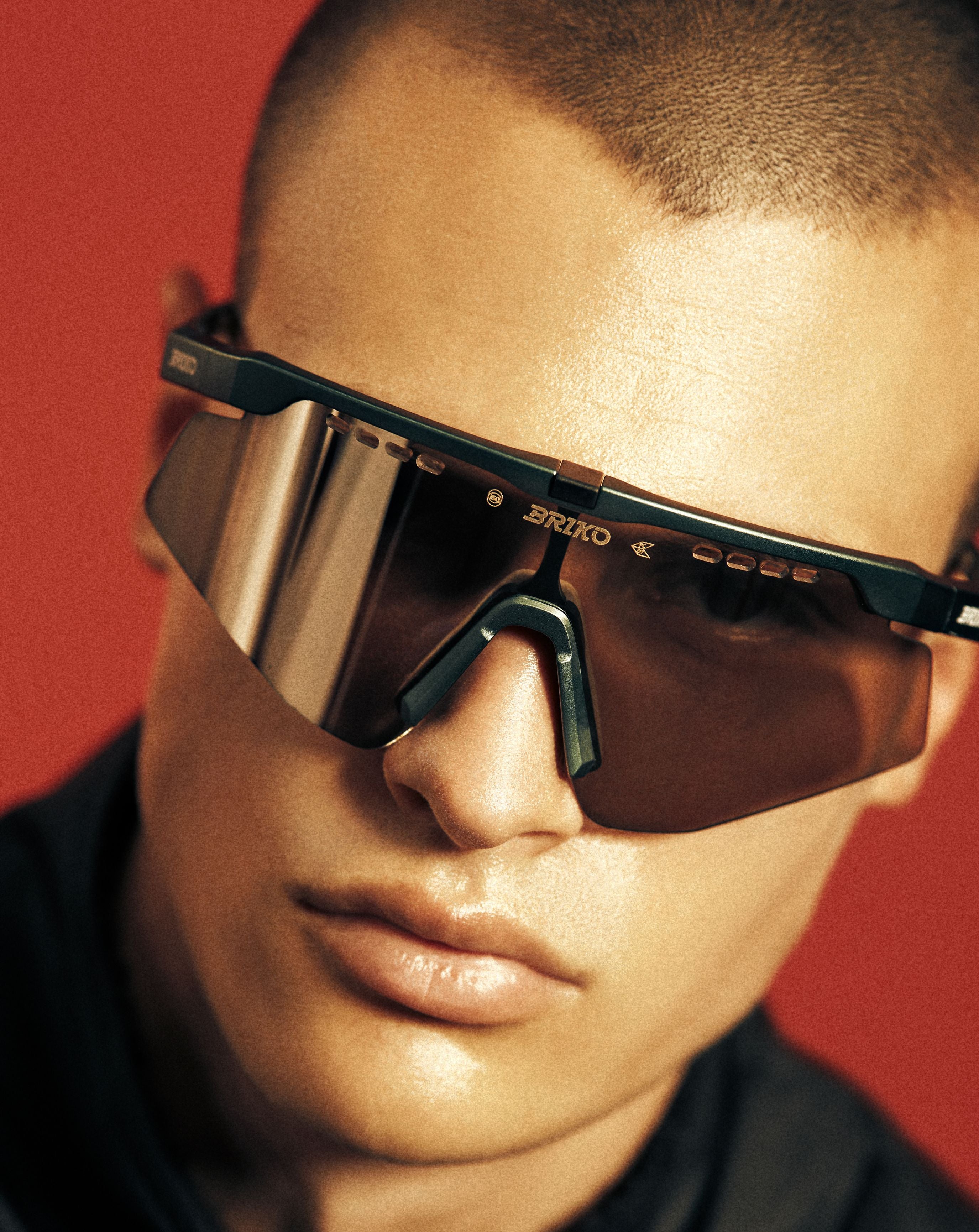 BRIKO ブリコサングラス 替えレンズ Unisex Green and Yellow Sport Sunglasses with Adjustable Features