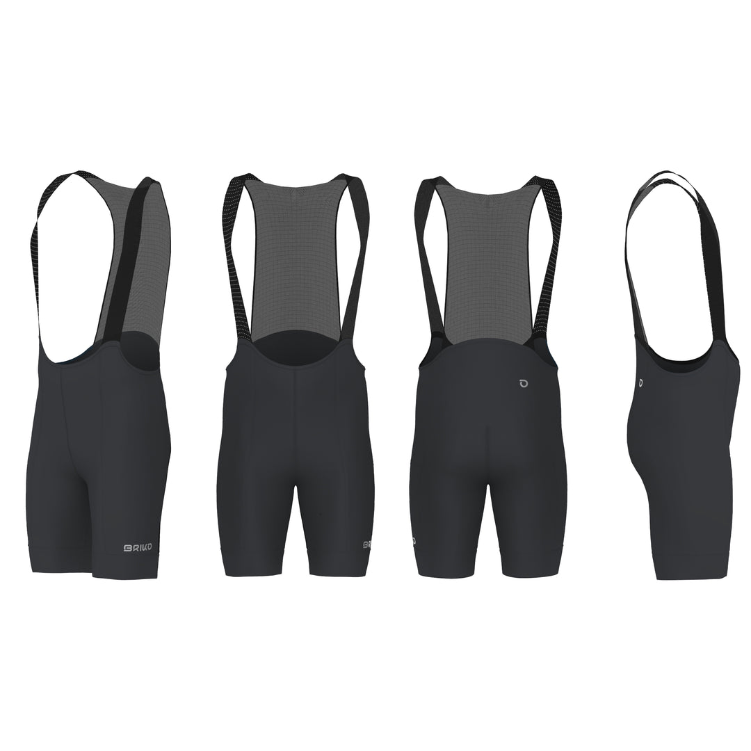 Grey Men's Cycling Bib Shorts for Long-Distance Performance 01