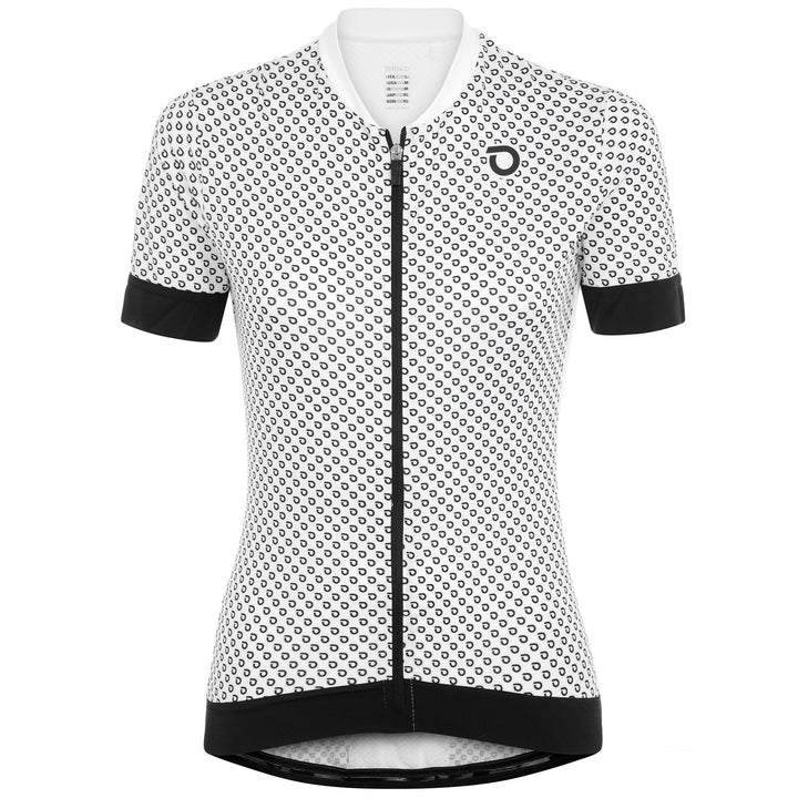 White Women's Ultralight Cycling Jersey with Breathable Fabric 1