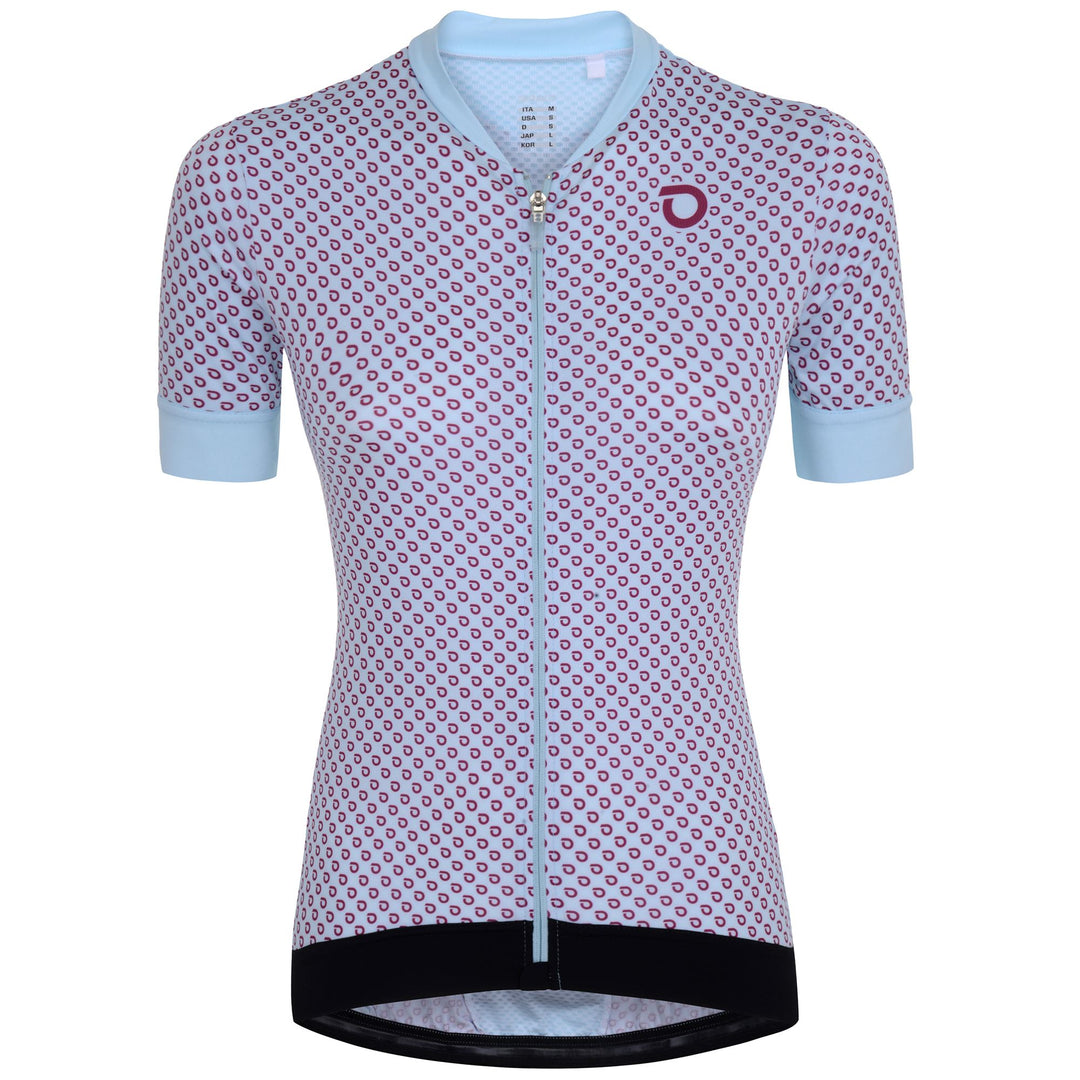 Woman Blue Ultralight Cycling Jersey with Breathability Features 01