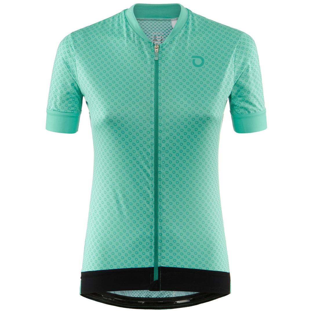 Woman Green Ultralight Cycling Jersey with Breathable Fabric 01