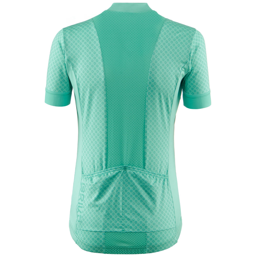 Woman Green Ultralight Cycling Jersey with Breathable Fabric 02