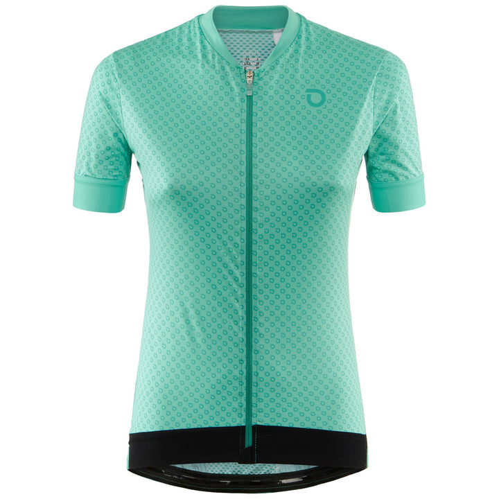 Woman Green Ultralight Cycling Jersey with Breathable Fabric 1