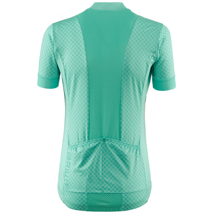 Woman Green Ultralight Cycling Jersey with Breathable Fabric 2