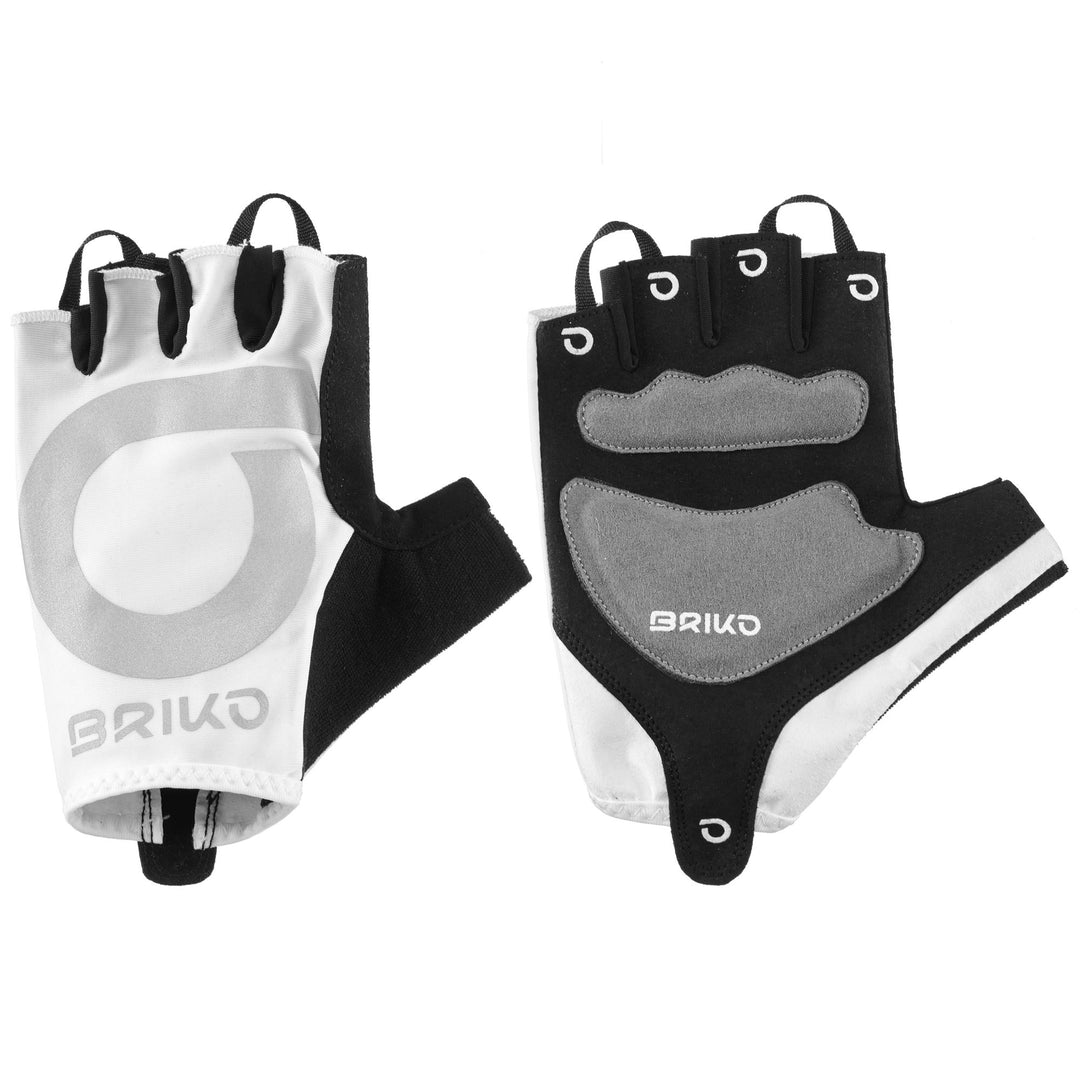 Unisex Grey and White Cycling Gloves with Reflective Features 01
