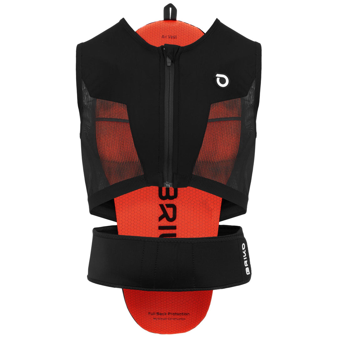 Unisex Black and Orange Ski Back Protector with Breathable Foam 01