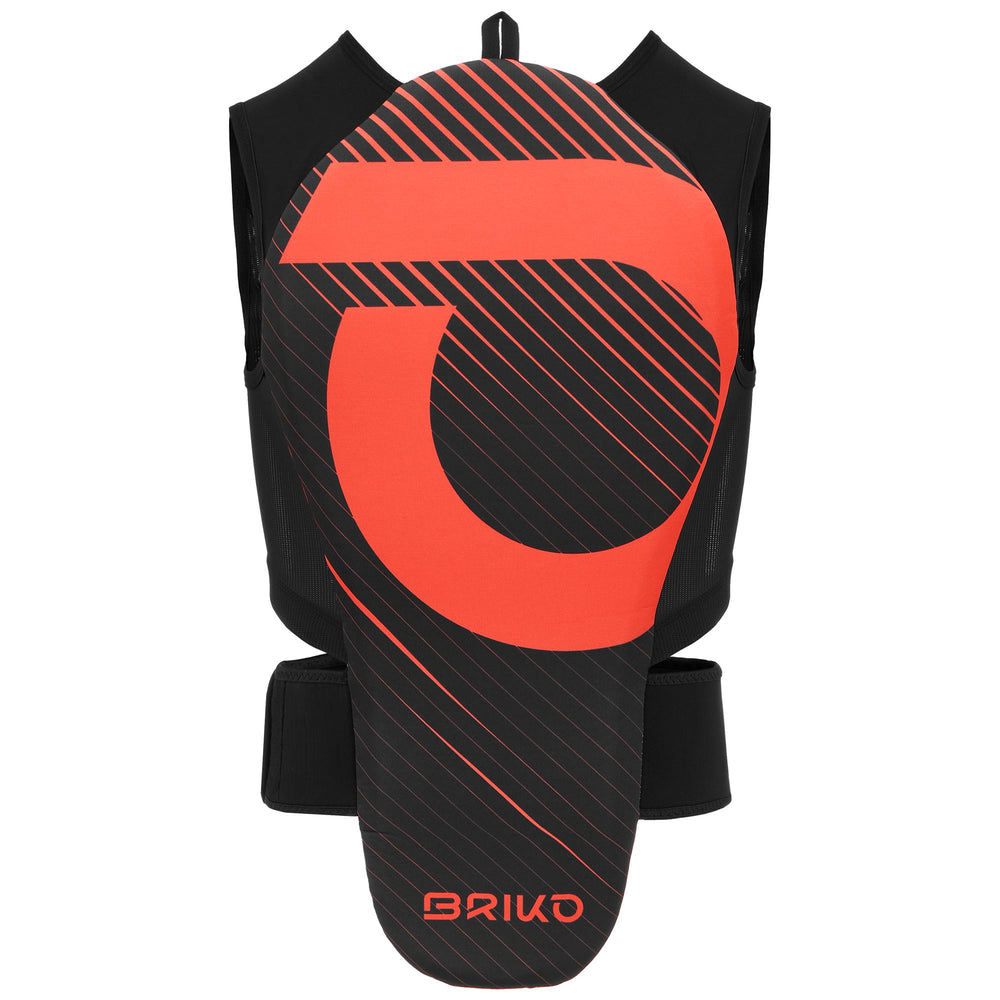 Unisex Black and Orange Ski Back Protector with Breathable Foam 02