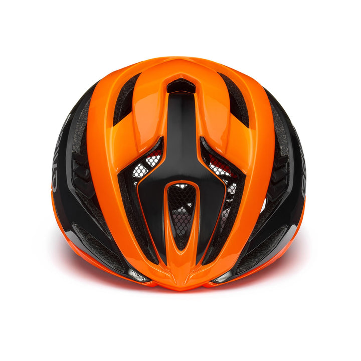 Casco da ciclismo unisex rosso e arancione con design aerodinamico 3