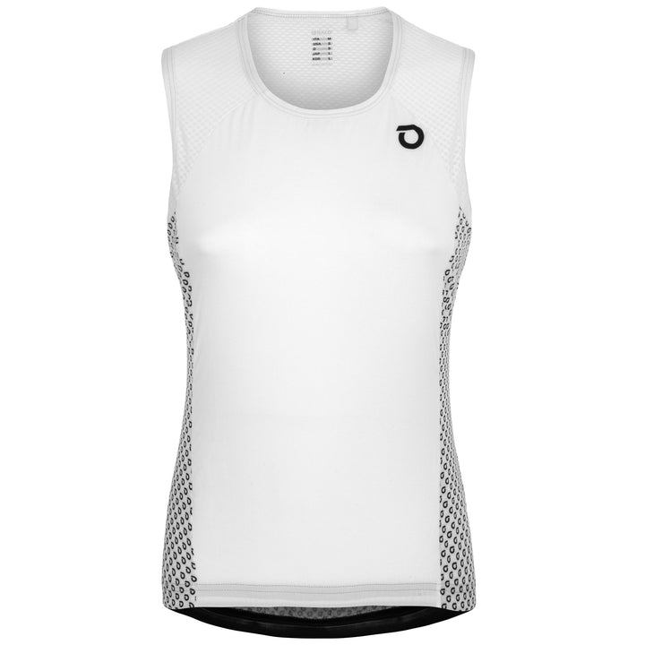 White and Black Women's Lightweight Cycling Tank Jersey 1