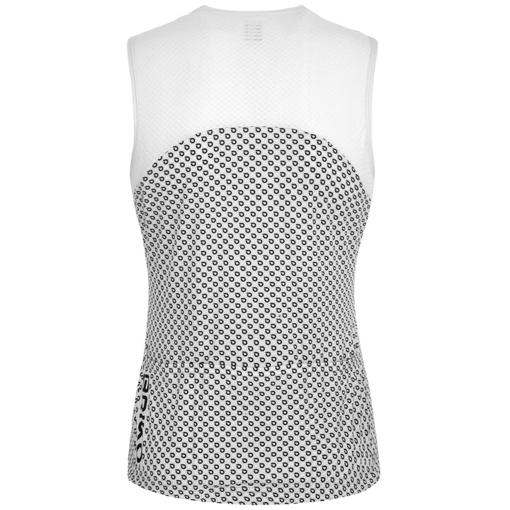 White and Black Women's Lightweight Cycling Tank Jersey 2