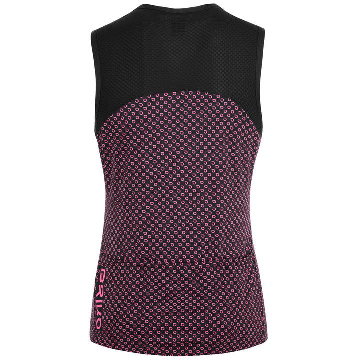 Woman Black and Fuchsia Lightweight Cycling Tank Jersey 2