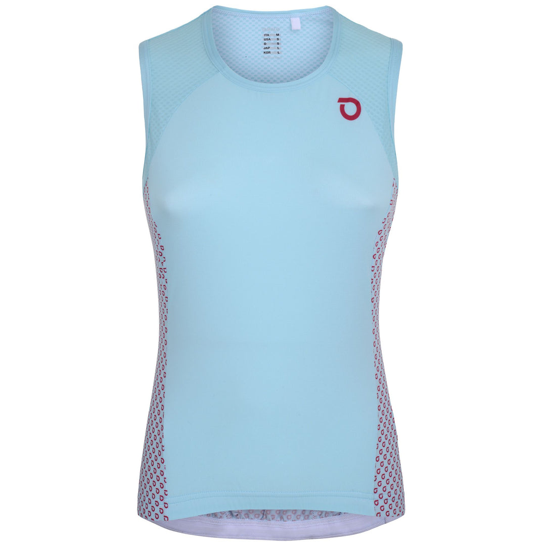 Woman Blue Ultralight Cycling Tank Jersey with Breathable Fabric 01