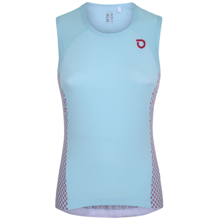 Woman Blue Ultralight Cycling Tank Jersey with Breathable Fabric 1