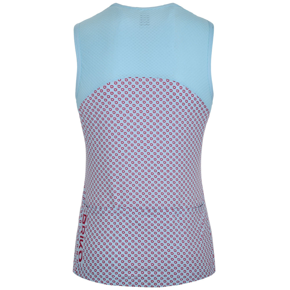 Woman Blue Ultralight Cycling Tank Jersey with Breathable Fabric 02