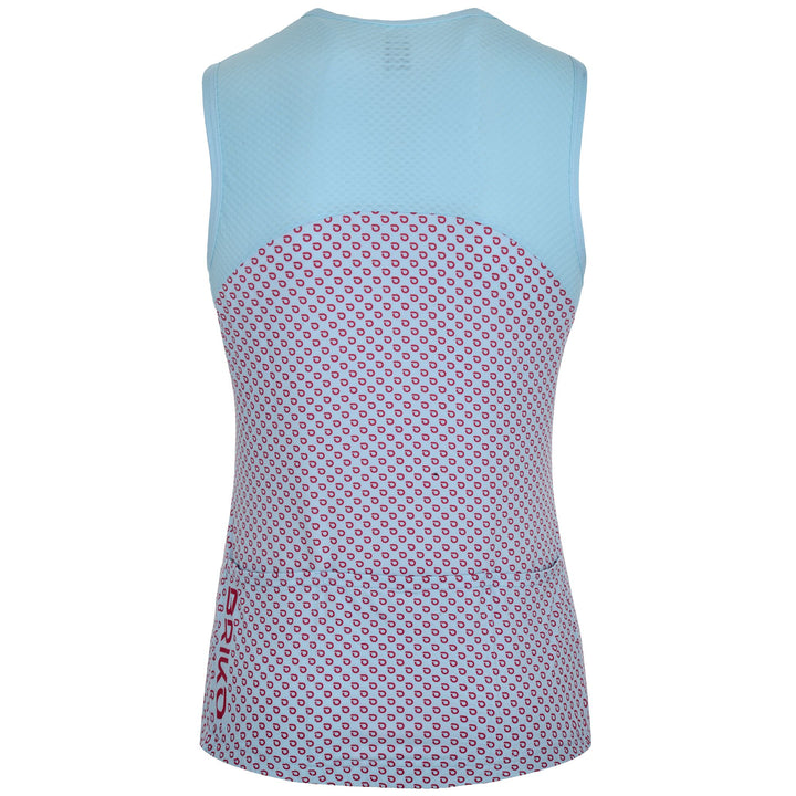 Woman Blue Ultralight Cycling Tank Jersey with Breathable Fabric 2