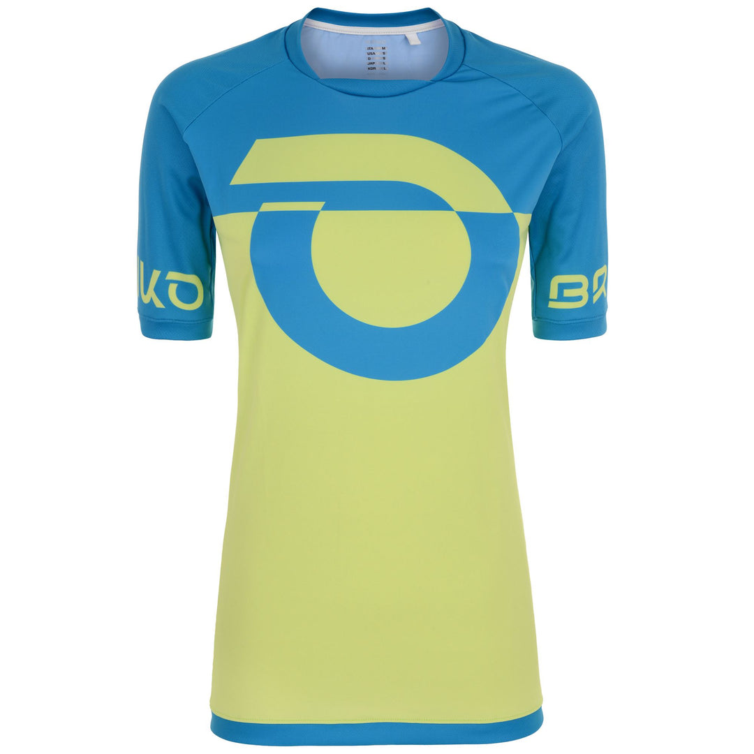 Green Woman's MTB Cycling Jersey with High Breathability main