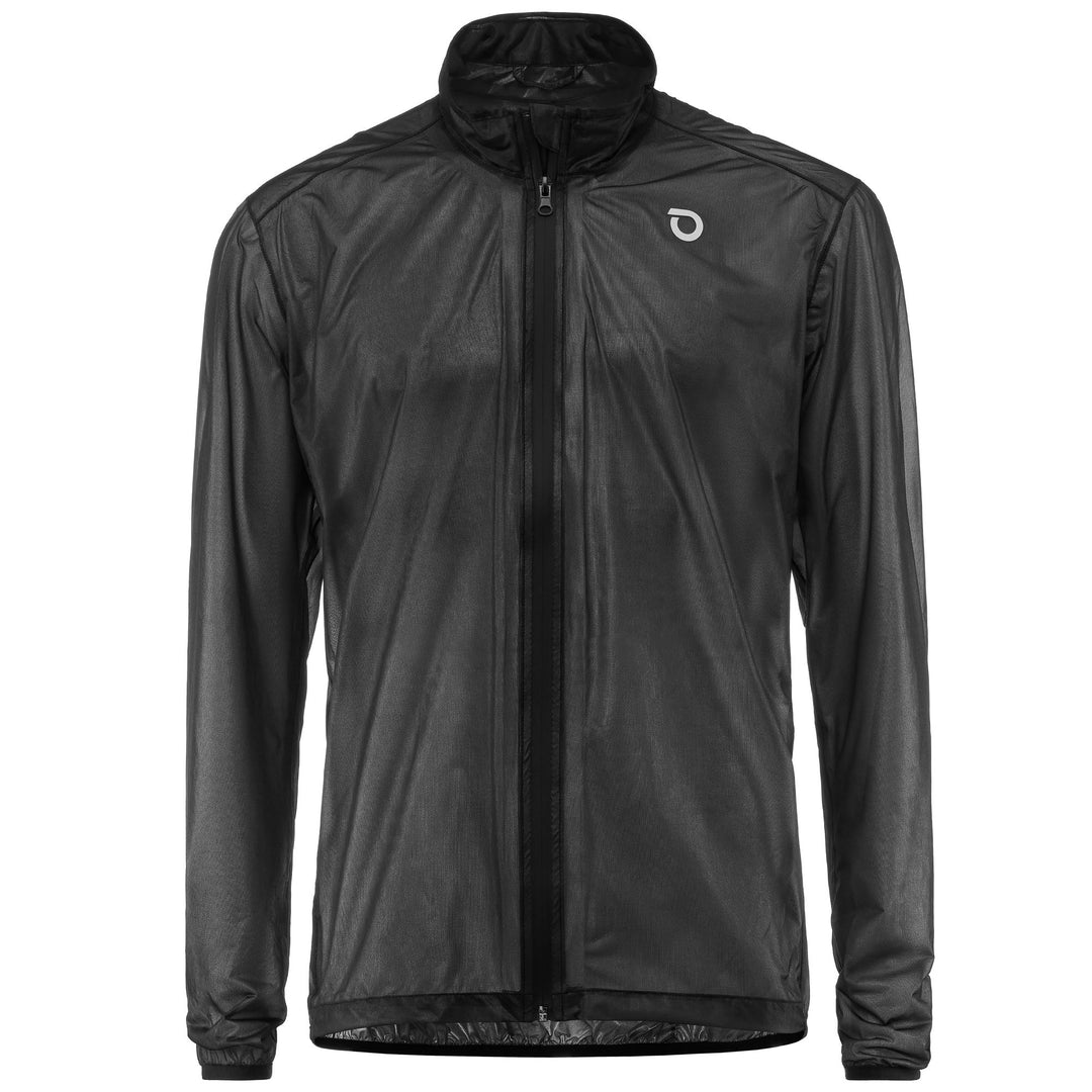 Unisex Black Waterproof Cycling Rain Jacket for Road Riding 01