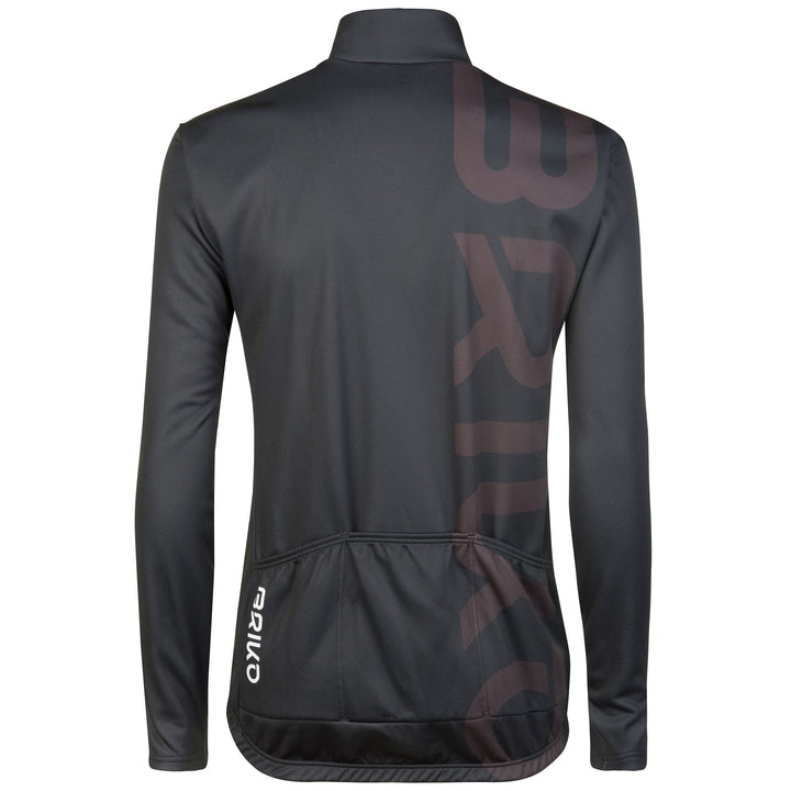 Black Men's Warm Cycling Jersey for Autumn and Winter 2