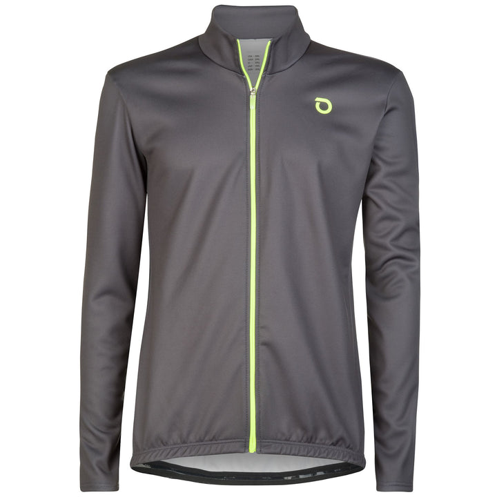 Brown Men's Winter Cycling Jersey with Reflective Details 1