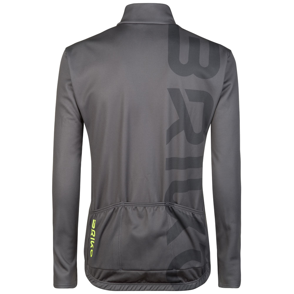 Brown Men's Winter Cycling Jersey with Reflective Details 02