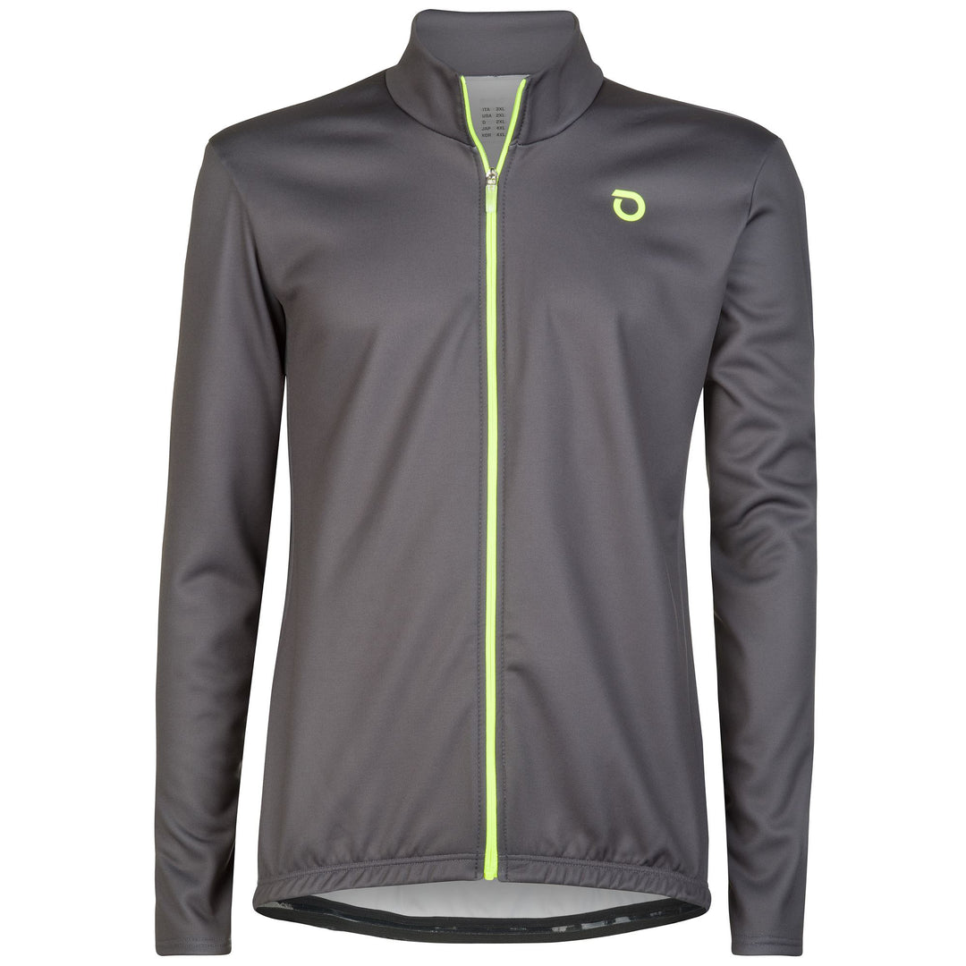 Brown Men's Winter Cycling Jersey with Reflective Details main