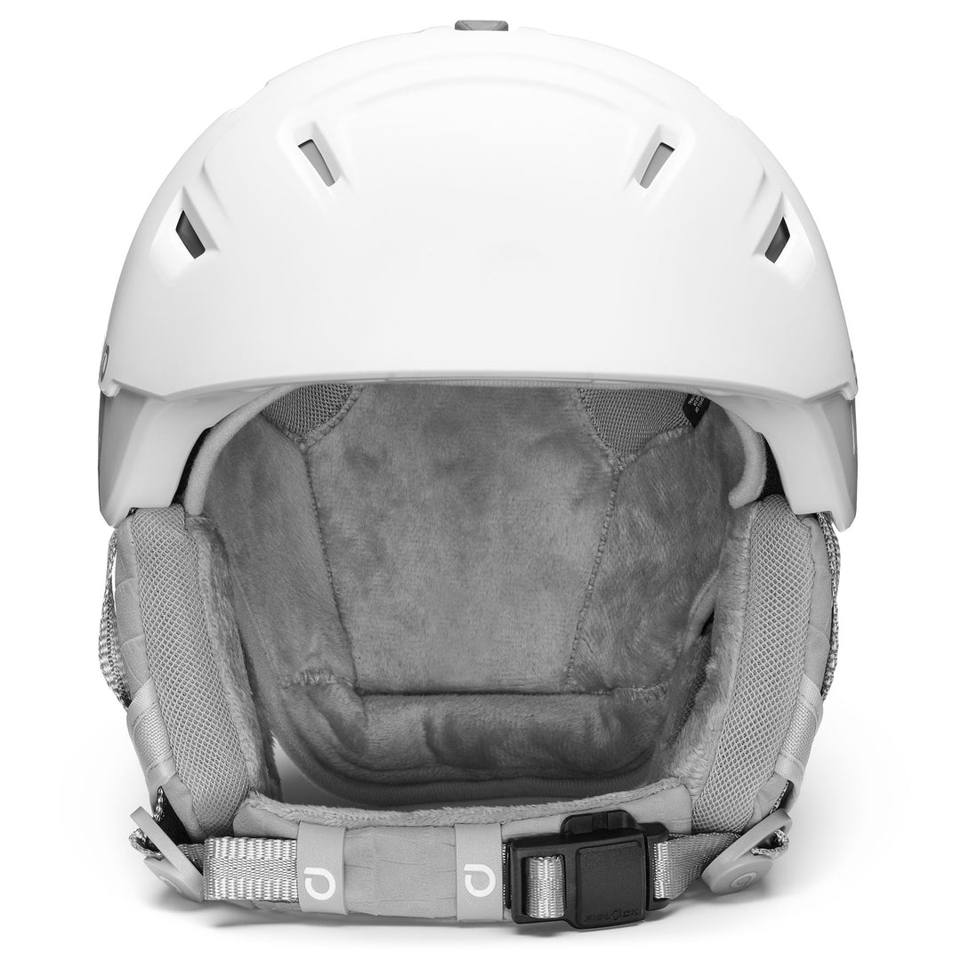 Woman White Ski Helmet with Active Ventilation main