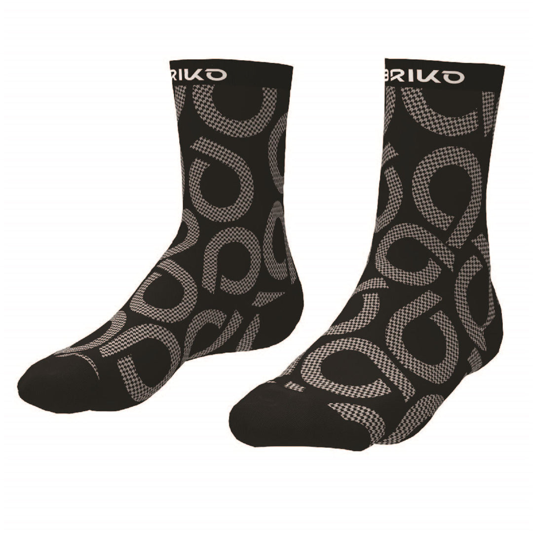 Chaussettes noires unisexes pour le cyclisme, respirantes et compressives. 01