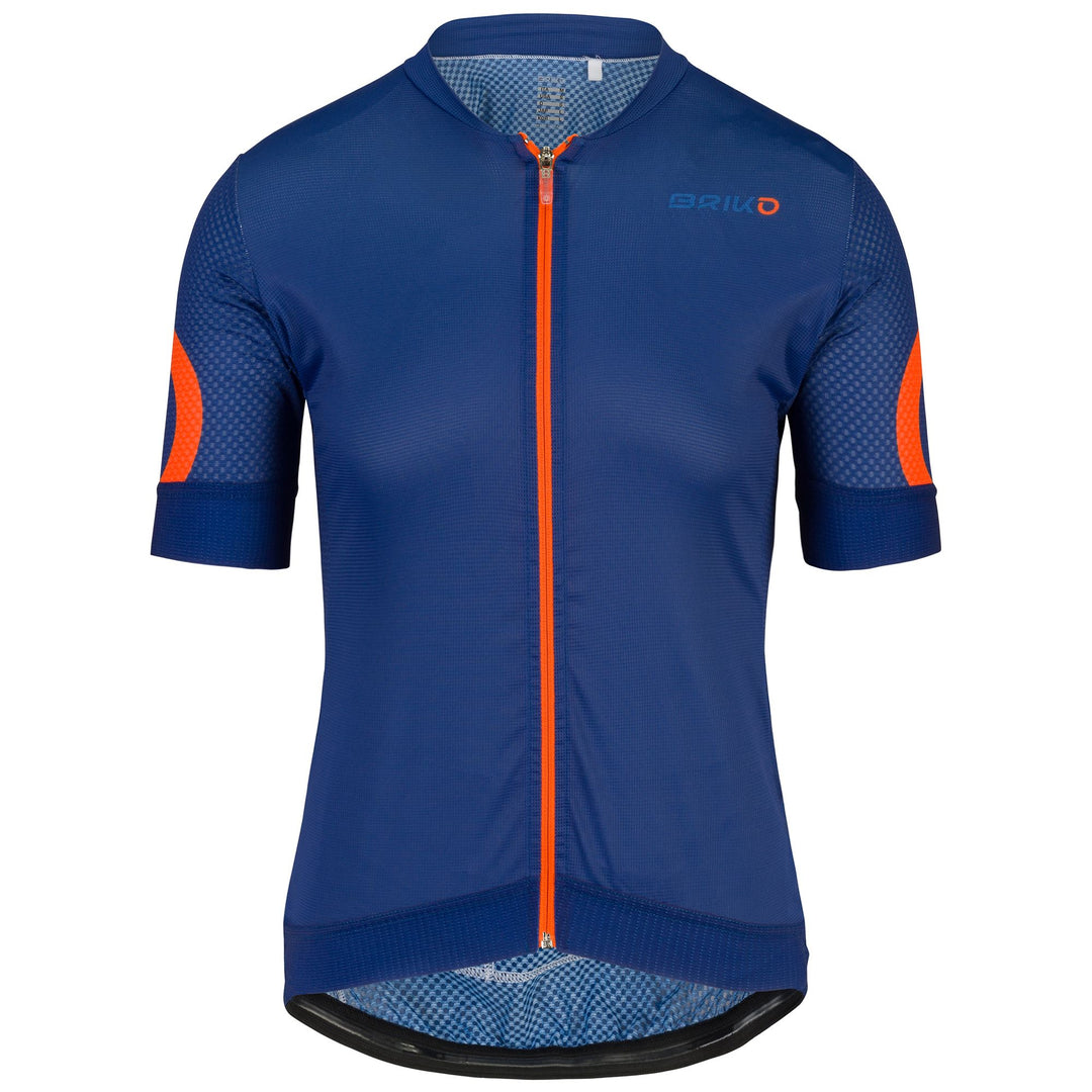 Blue Men's Cycling Jersey with Quick-Dry and Reflective Features 01