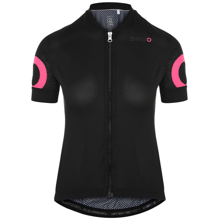 Black Woman's Cycling Jersey with Quick-Drying and Reflective Features 1