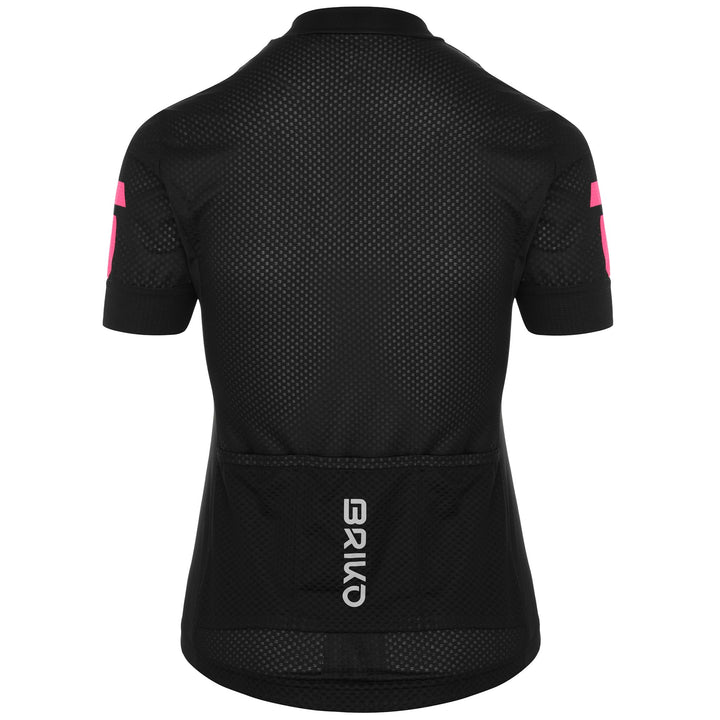 Black Woman's Cycling Jersey with Quick-Drying and Reflective Features 2