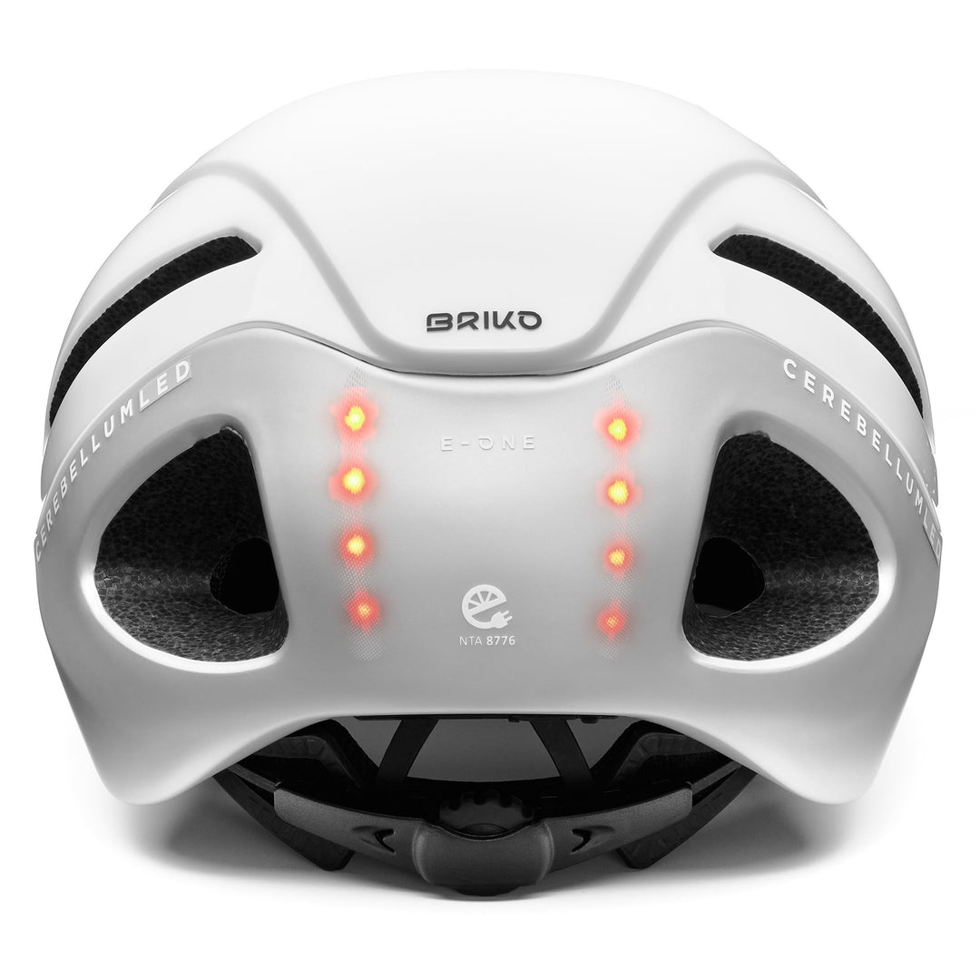 Unisex White Urban Cycling Helmet with Rechargeable LED Lights main