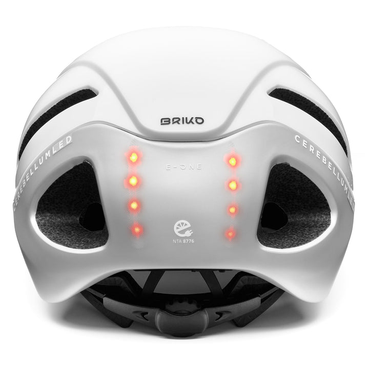 Unisex White Urban Cycling Helmet with Rechargeable LED Lights 4