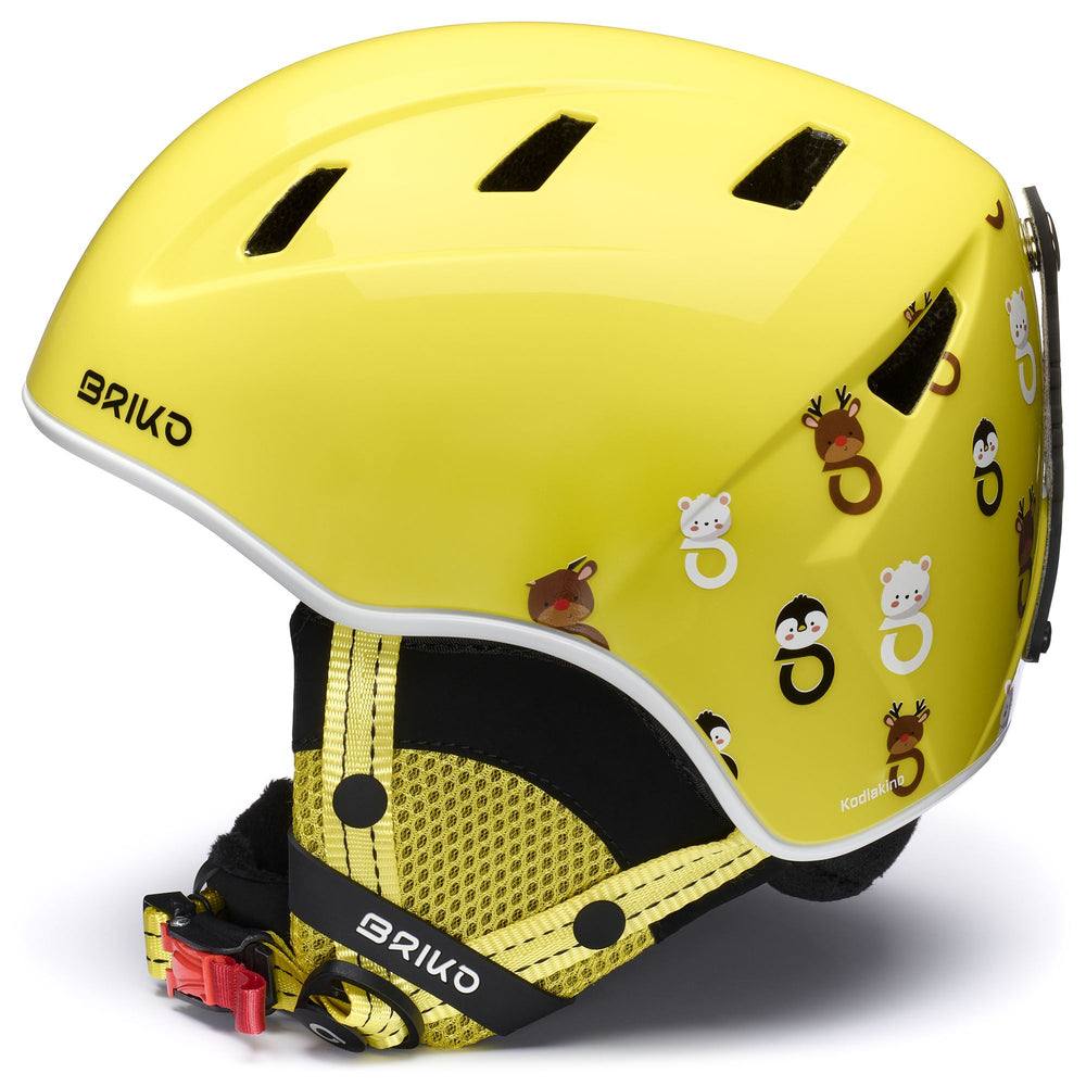 Casque de ski jaune pour enfants et jeunes athlètes 02