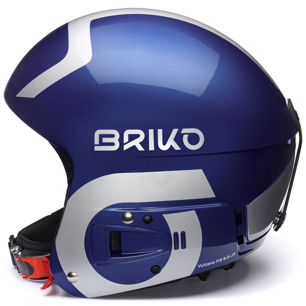 Casco da sci blu e argento per bambini, ideale per i giovani sciatori 02