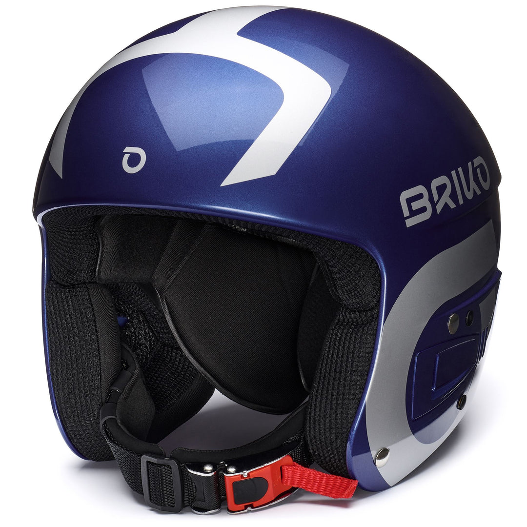 Kid’s Blue and Silver Ski Helmet for Young Racers 01