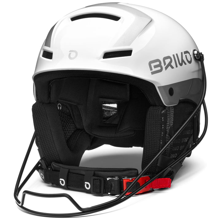 Unisex Grey and White Ski Helmet with Ventilation System 1