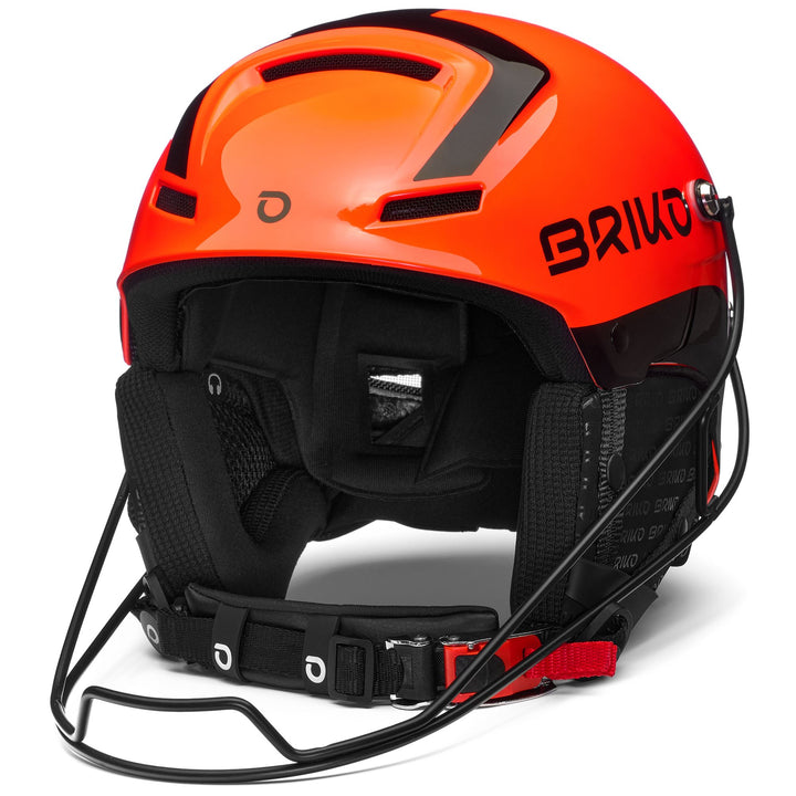 Casque de ski orange unisexe avec rembourrage en mousse à mémoire de forme et mentonnière 1