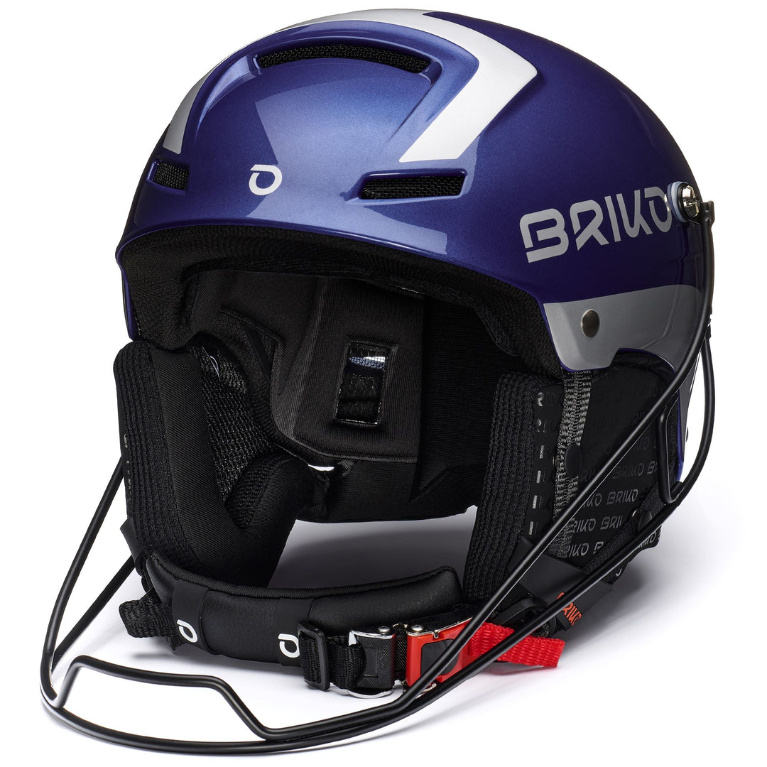 Unisex Blue and Silver Ski Helmet with Memory Foam Padding main