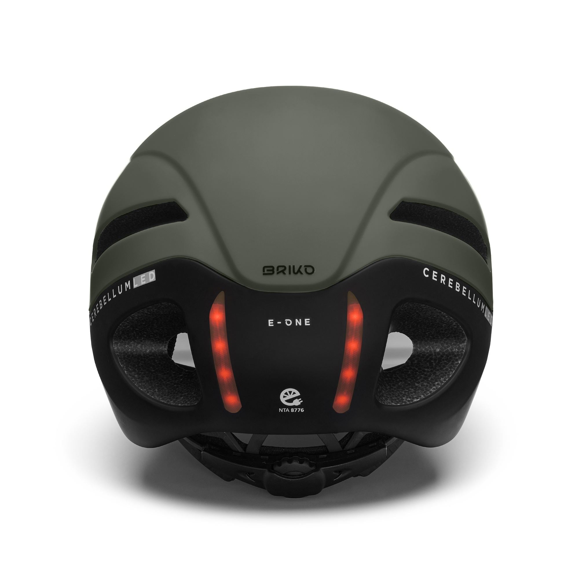 Unisex Grey and Green Urban Cycling Helmet with LED and Removable