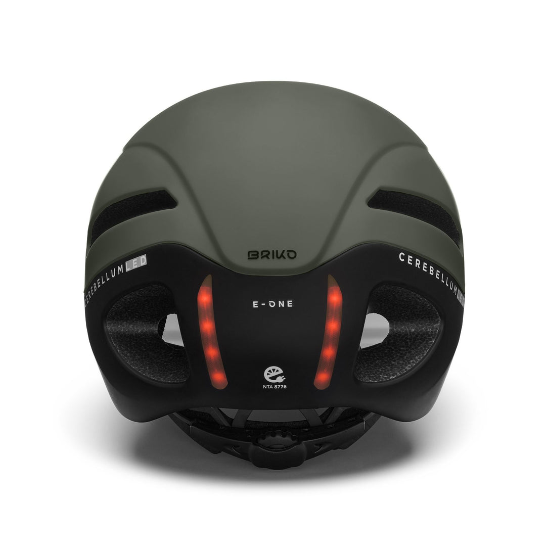 Unisex Grey and Green Urban Cycling Helmet with LED and Removable Lens main