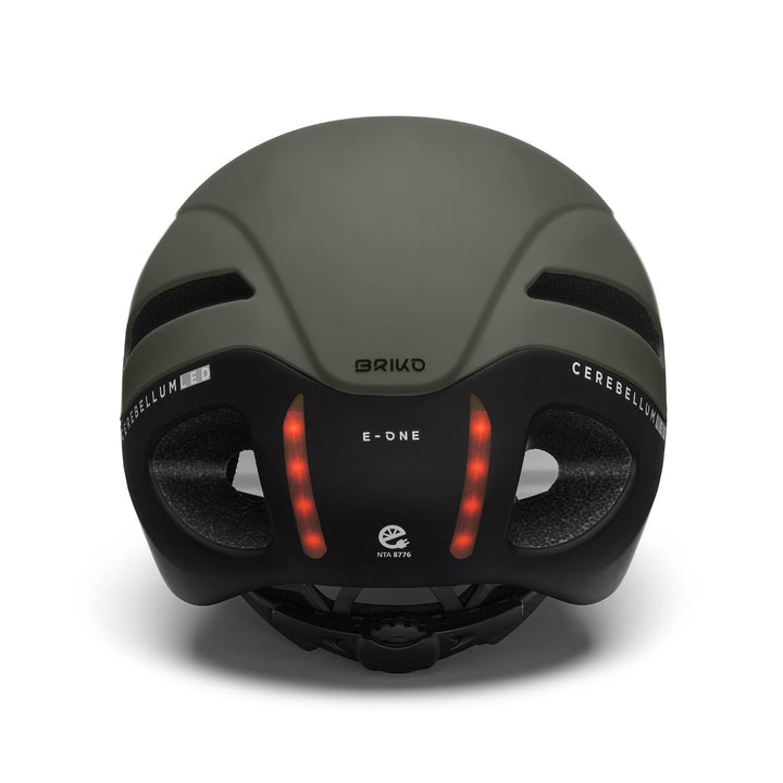 Unisex Grey and Green Urban Cycling Helmet with LED and Removable Lens 6