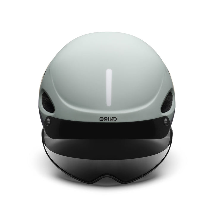 Unisex Grey Urban Cycling Helmet with LED Light and Removable Lens 4