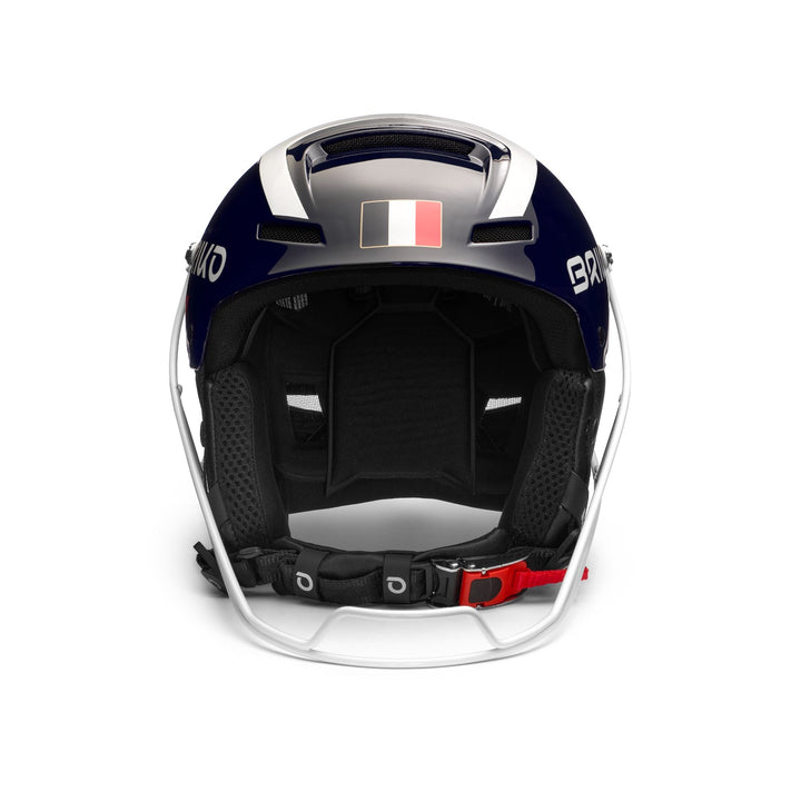 Casco da sci unisex blu e bianco con vestibilità regolabile e ventilazione 3